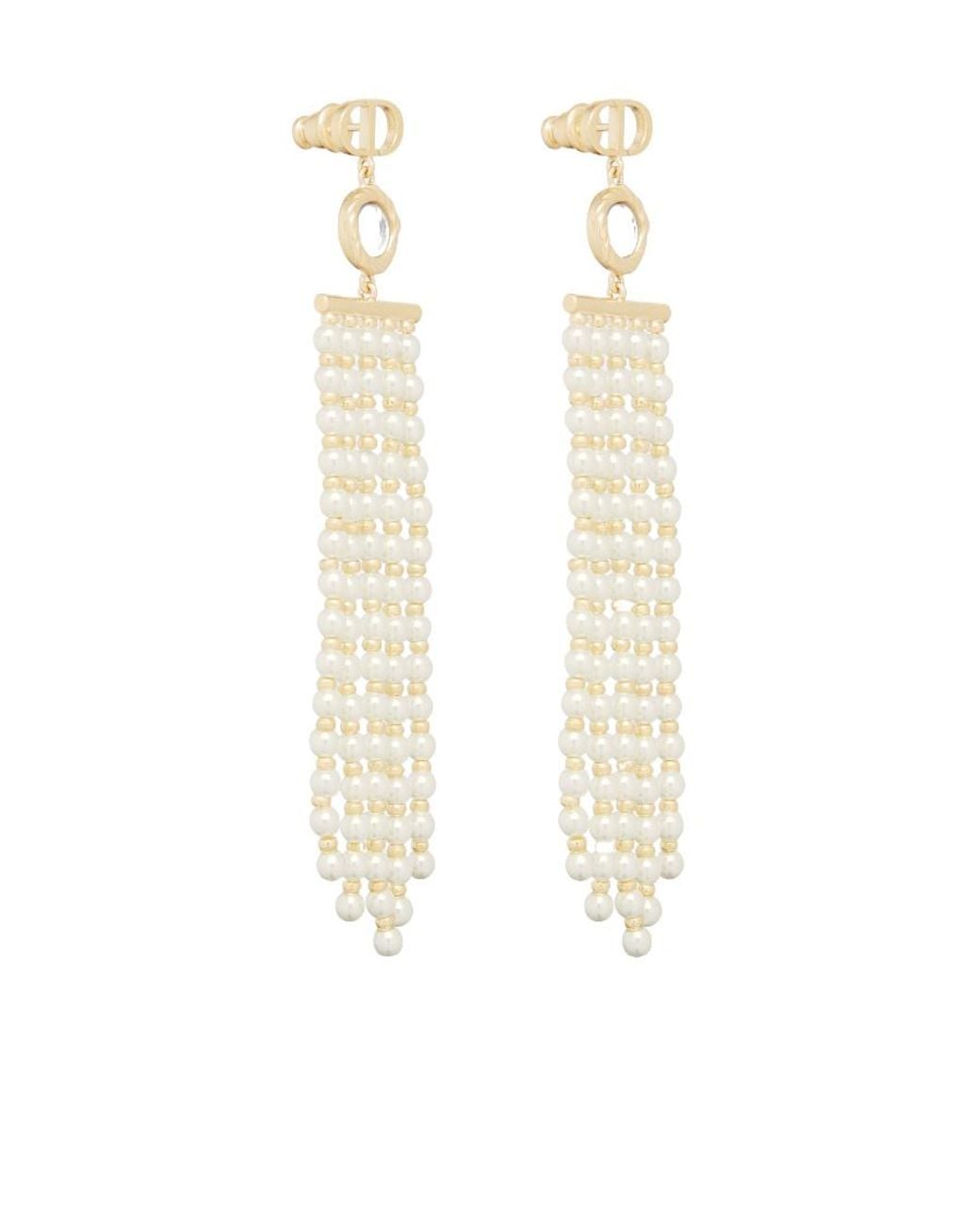 Dior White Laparisienne Earrings