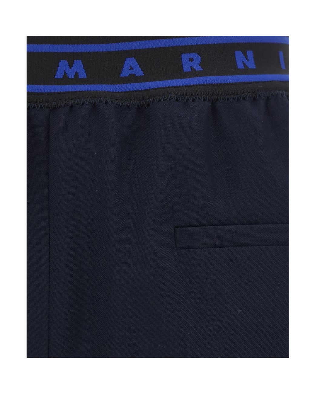 Marni Blue Logo Pants