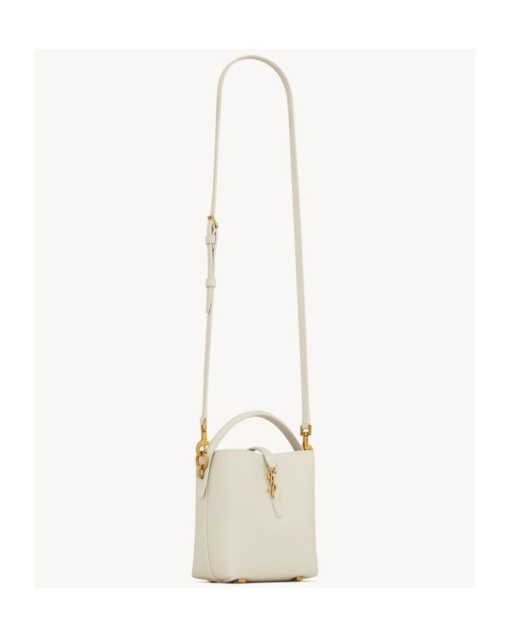 Saint Laurent White Le 37 Mini Tote Bag