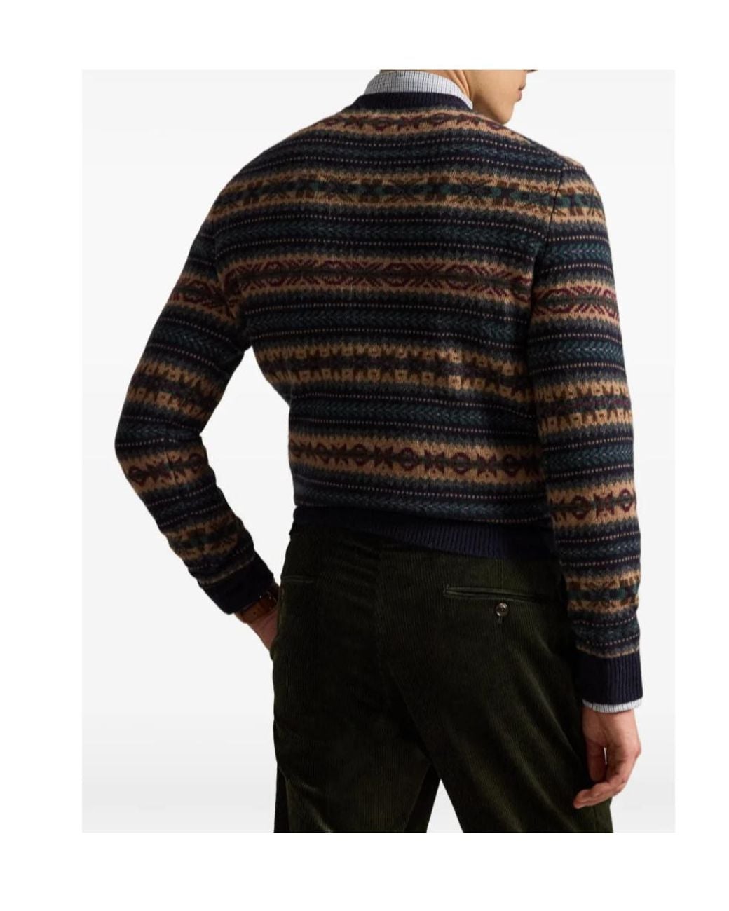 Polo Ralph Lauren Black Fair Isle Sweater for men