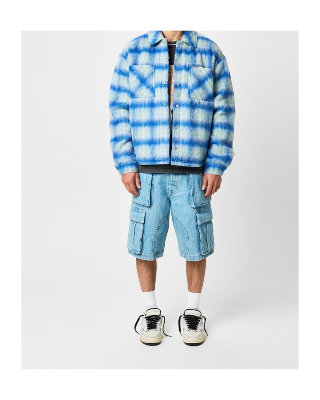 Represent Blue Shirt Jacket for men