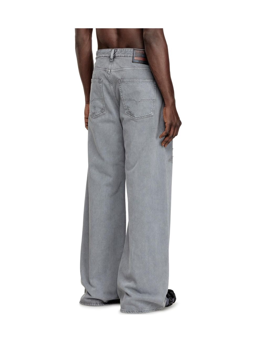 DIESEL Gray D-Rise Relaxed Jeans for men