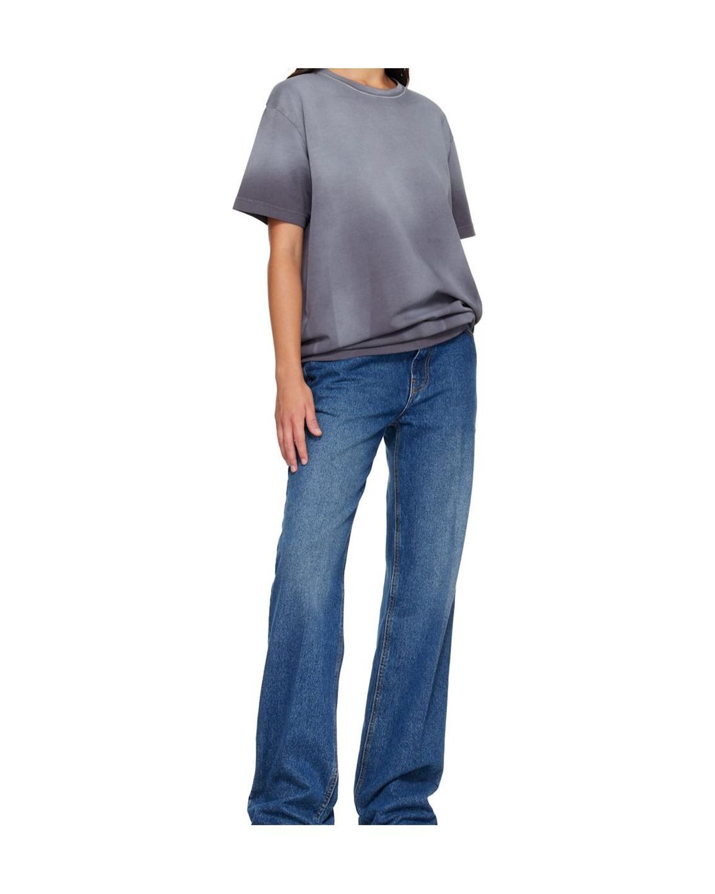 Mugler Blue Short-Sleeve Crew Neck T-Shirt