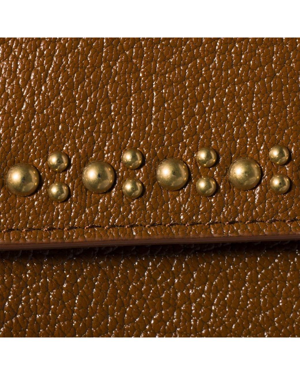 Miu Miu Brown Leather Wallet With Shoulder Strap