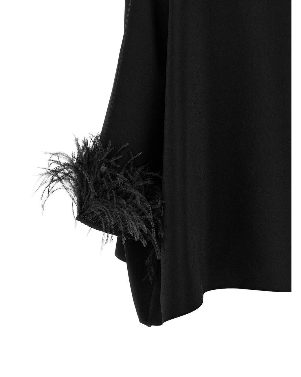 Gianluca Capannolo Black Laura Feather-Cuff Top