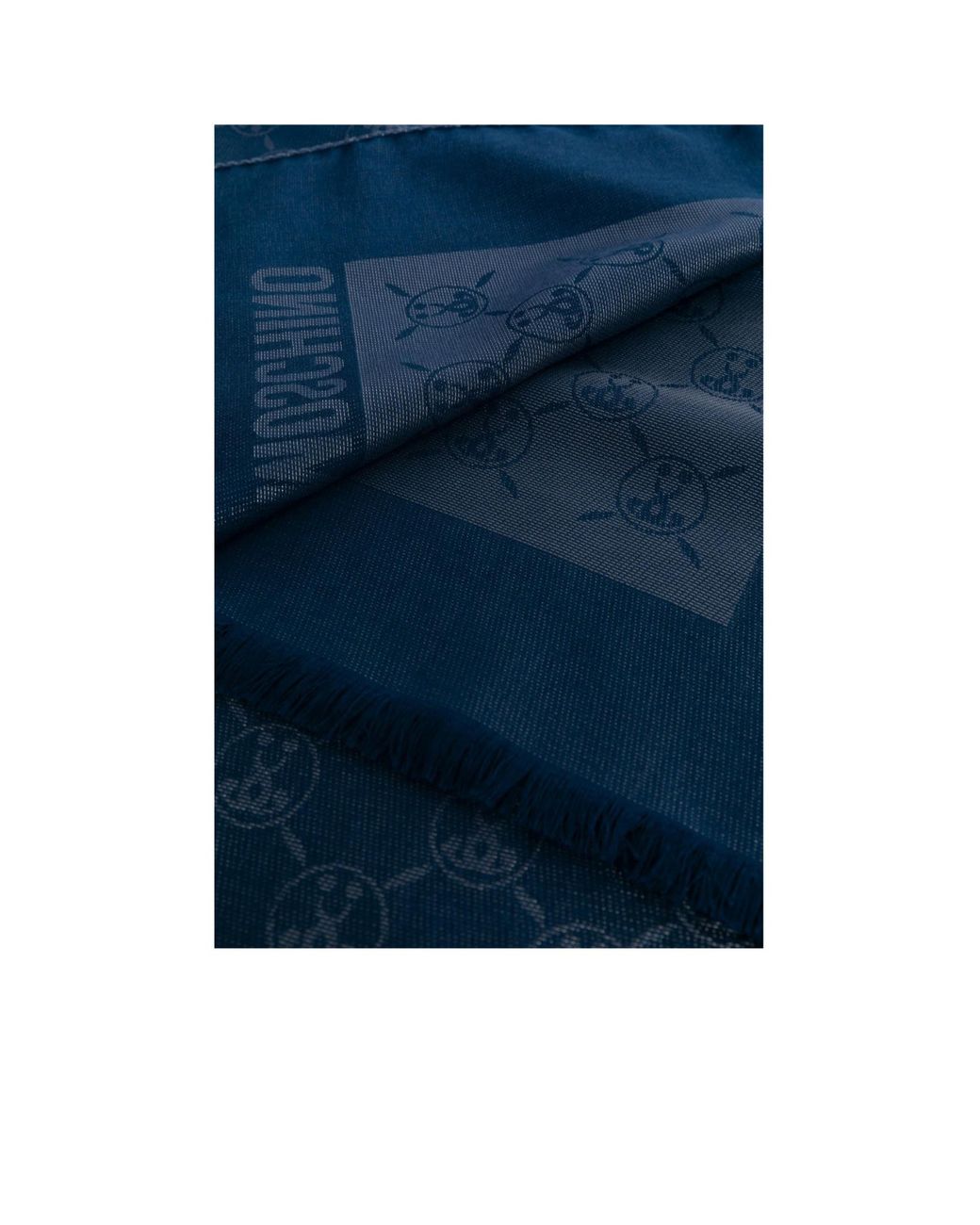 Moschino Blue Letter Pattern Scarf