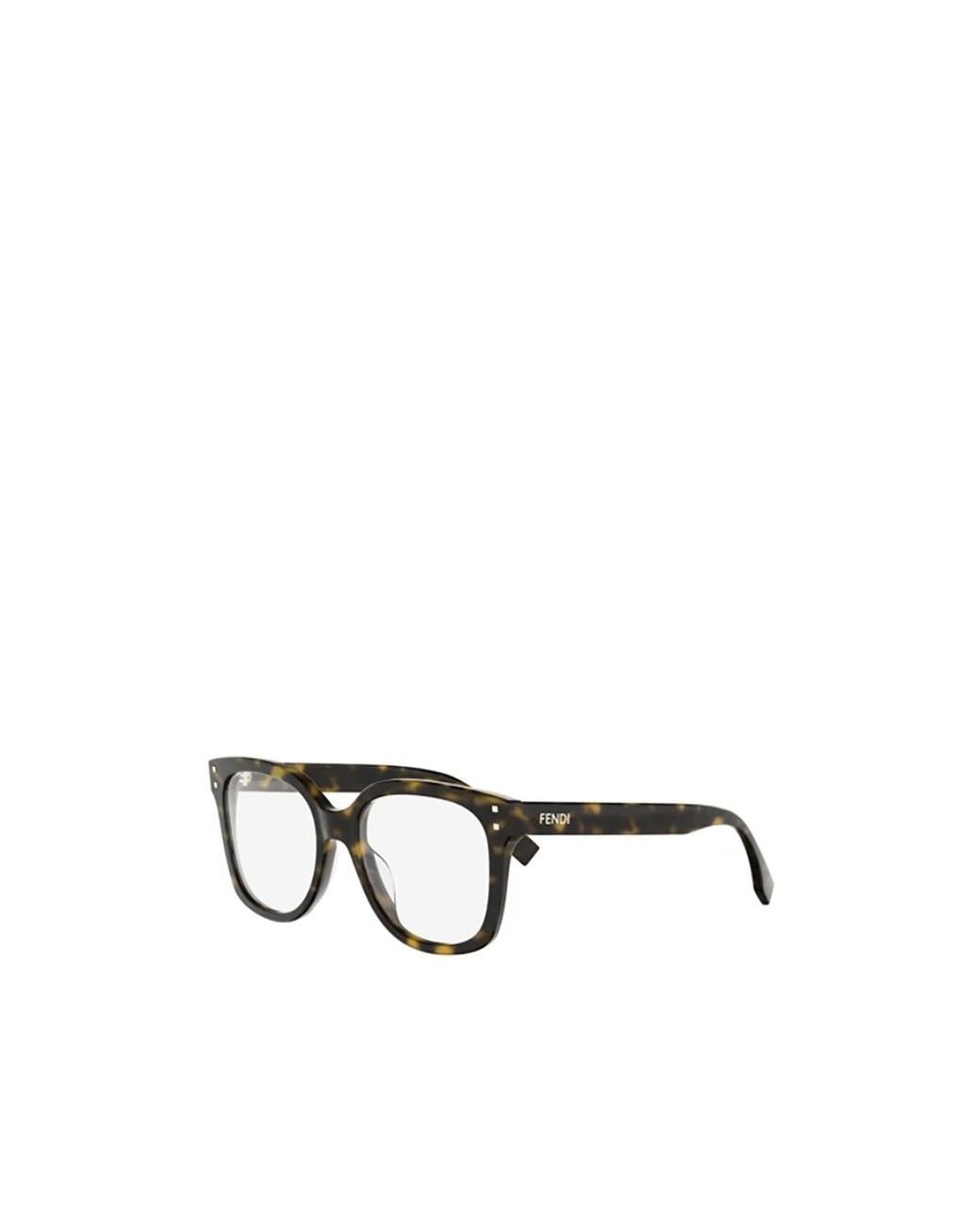 Fendi White Eyewear Square Frame Glasses for men