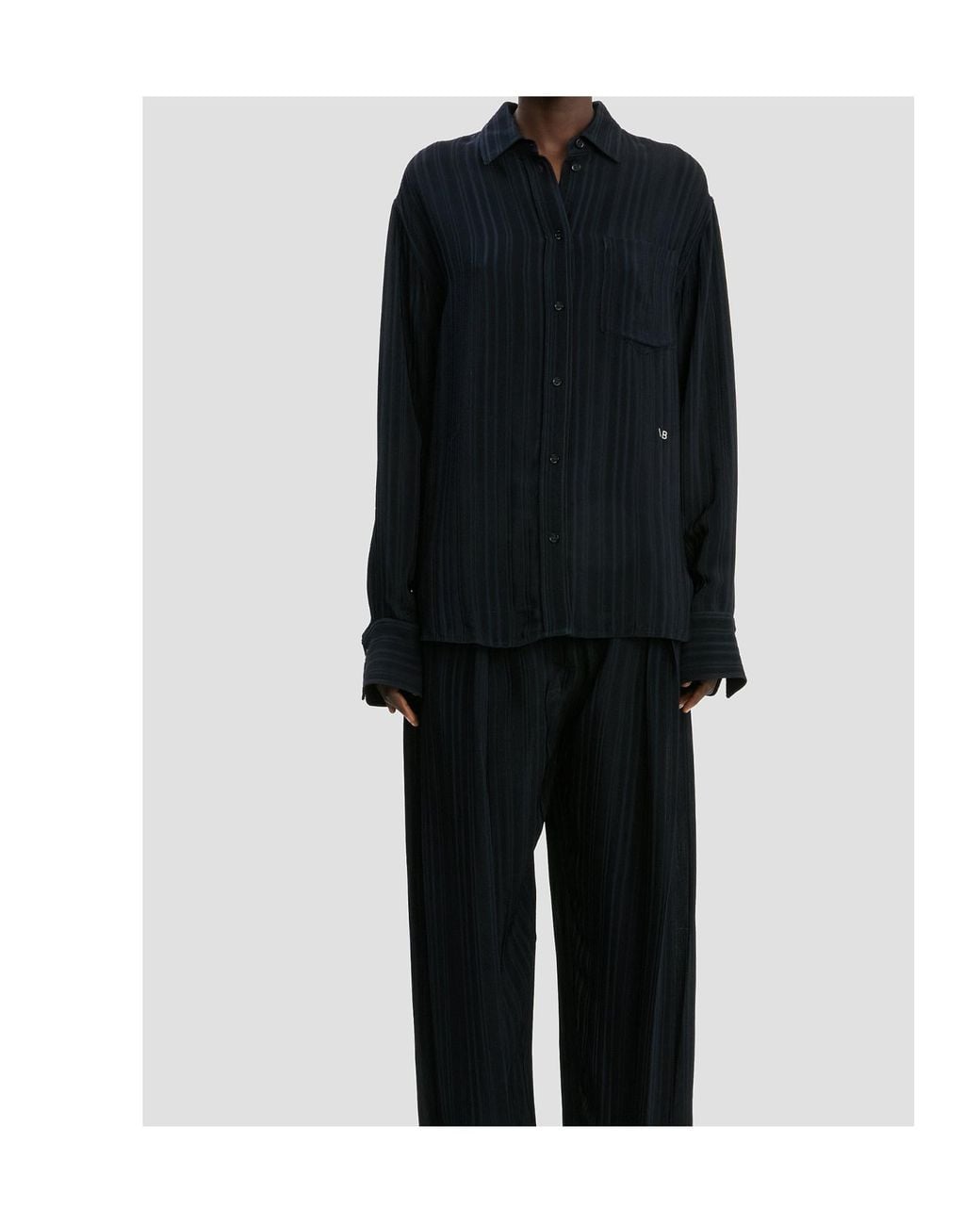 Victoria Beckham Black Pyjama Shirt