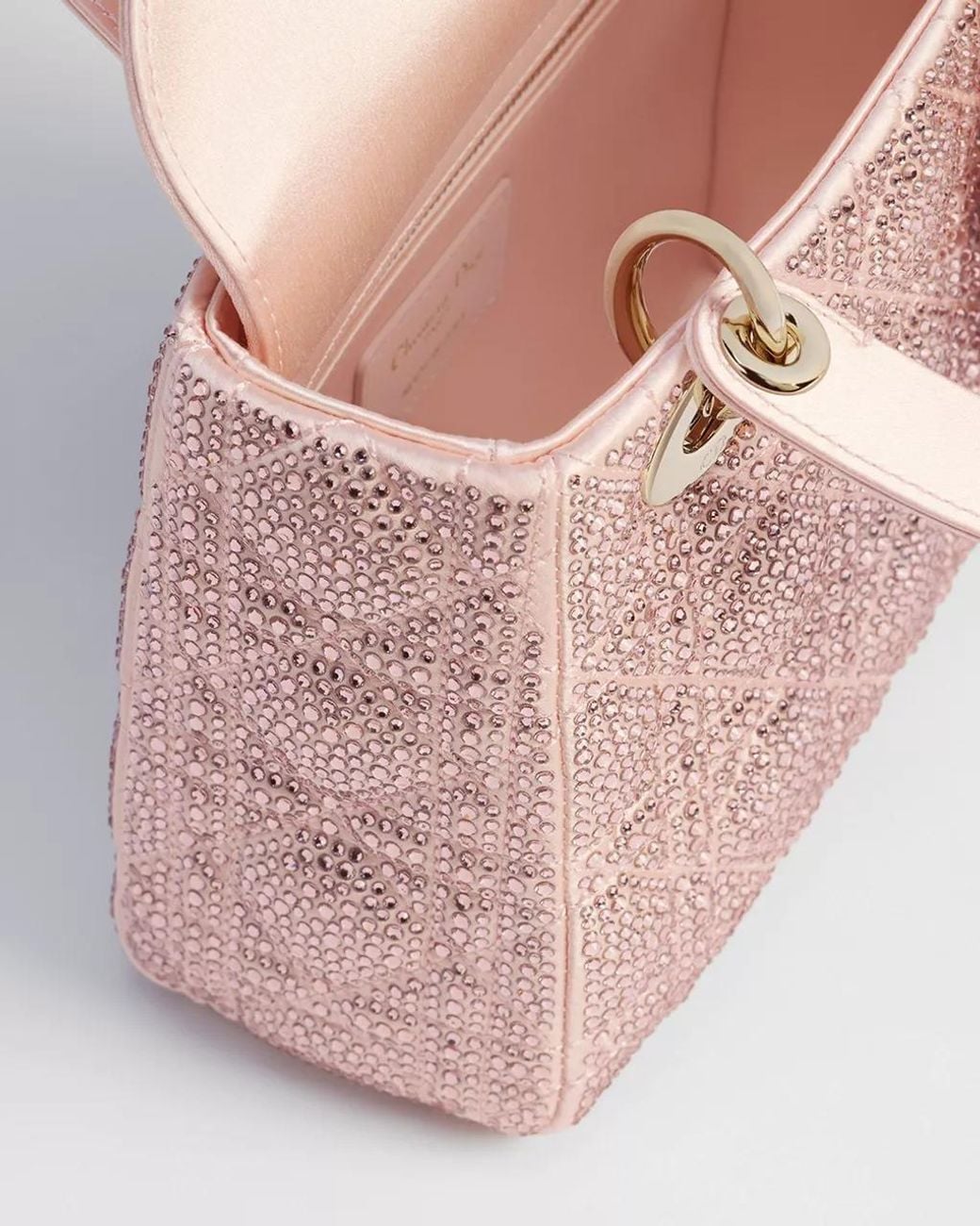 Dior Pink Mini Lady Bag With Chain