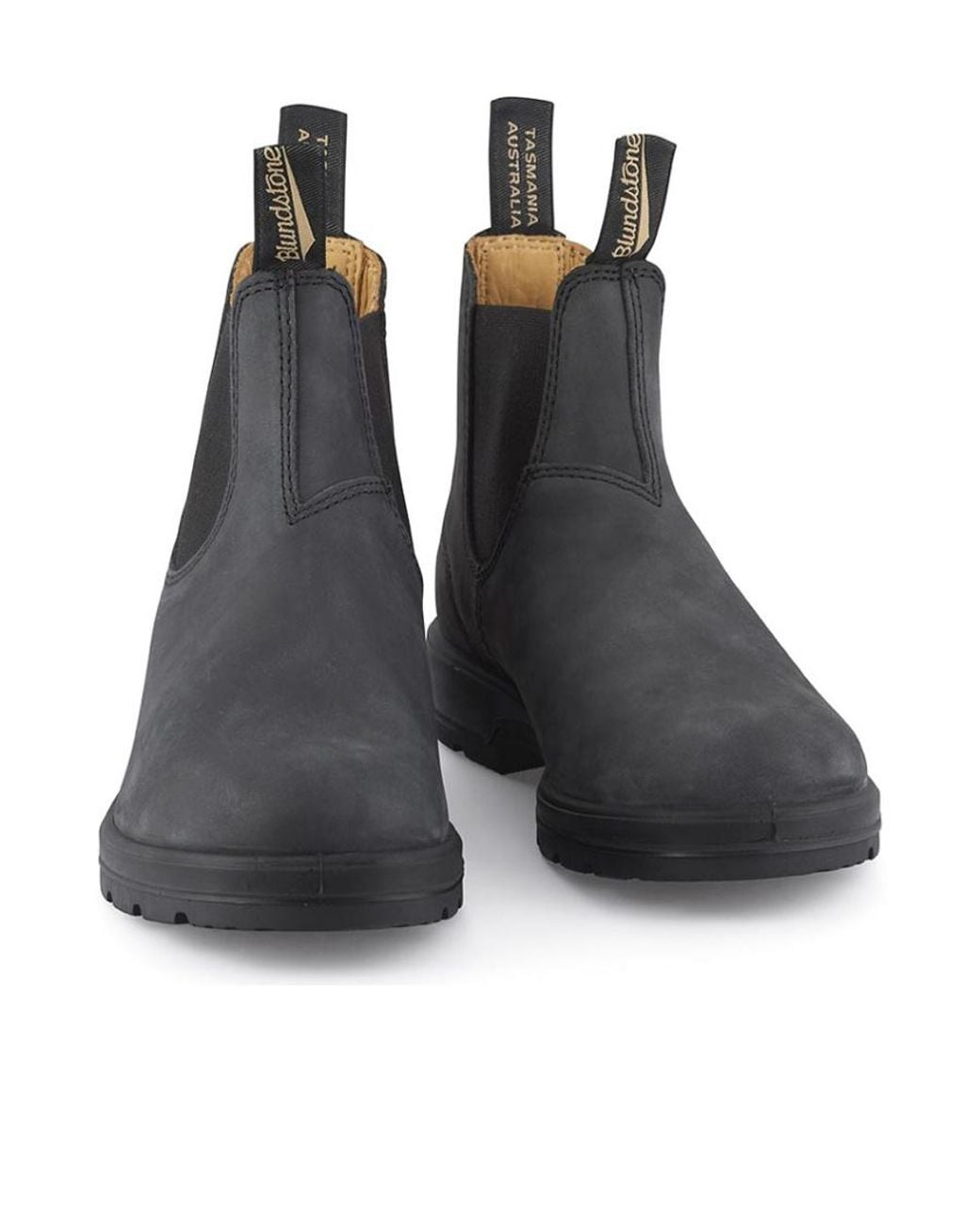Blundstone Black Logo Chelsea Boots for men