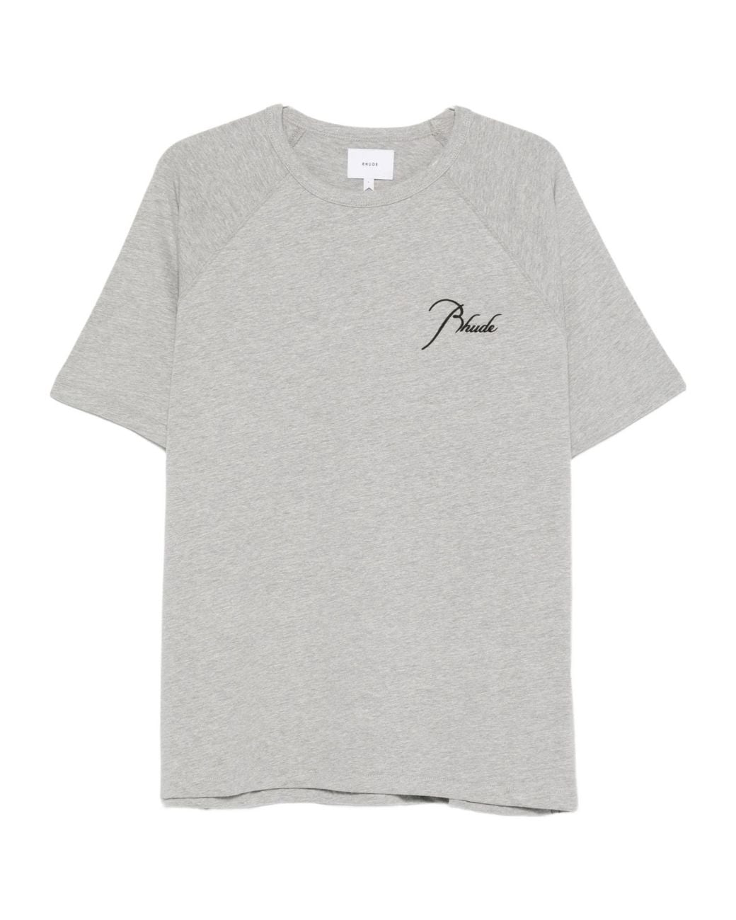 Rhude Gray Classique Raglan Logo T-Shirt for men