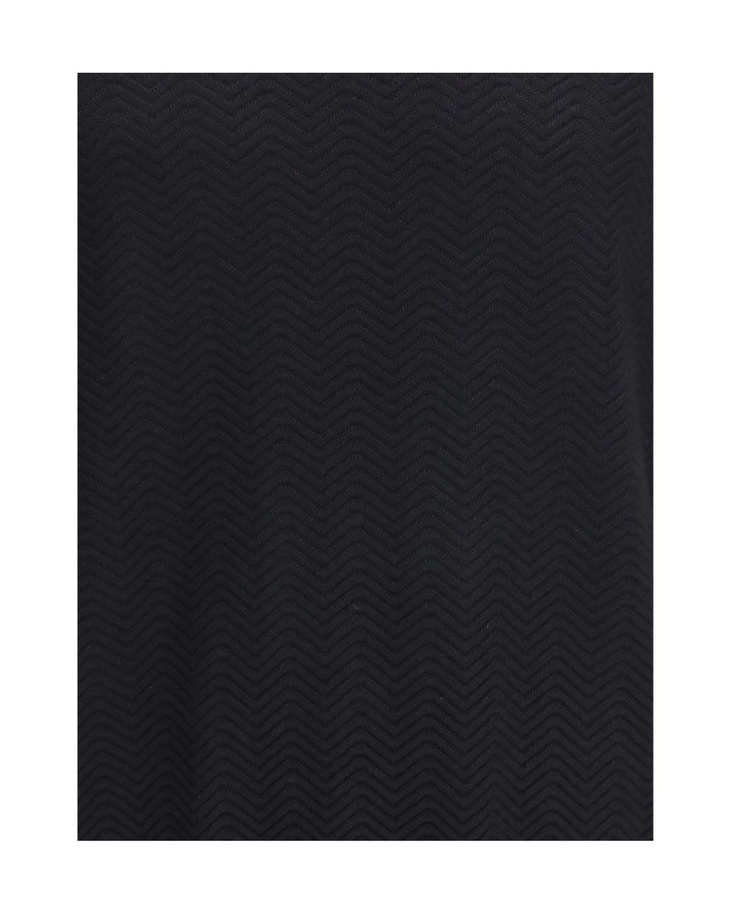 Giorgio Armani Black Textured Knit Short-Sleeve Sweater for men