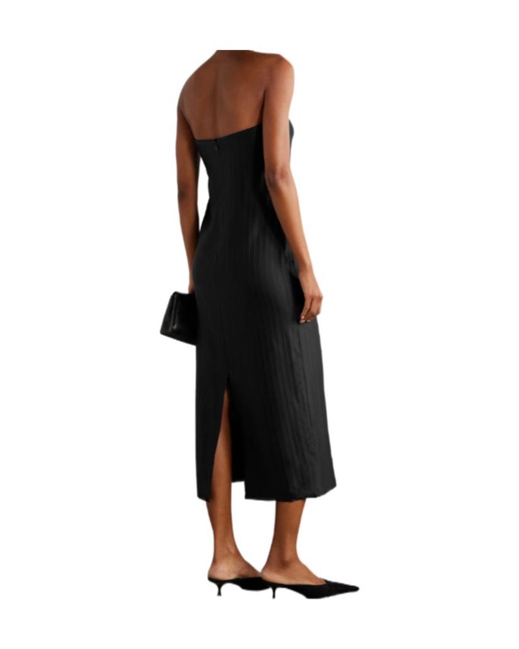 Loulou de Saison Black Giulia Strapless Paneled Dress