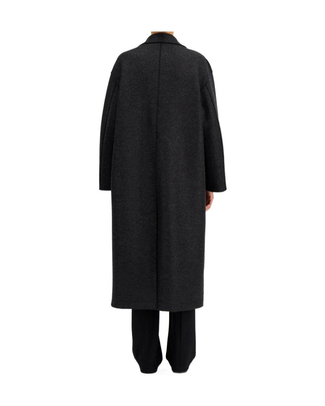Harris Wharf London Black Double-Breasted Coat