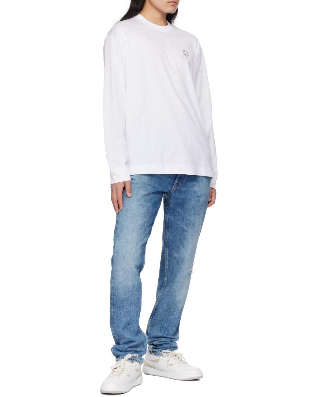 Givenchy White Long-Sleeved T-Shirt for men