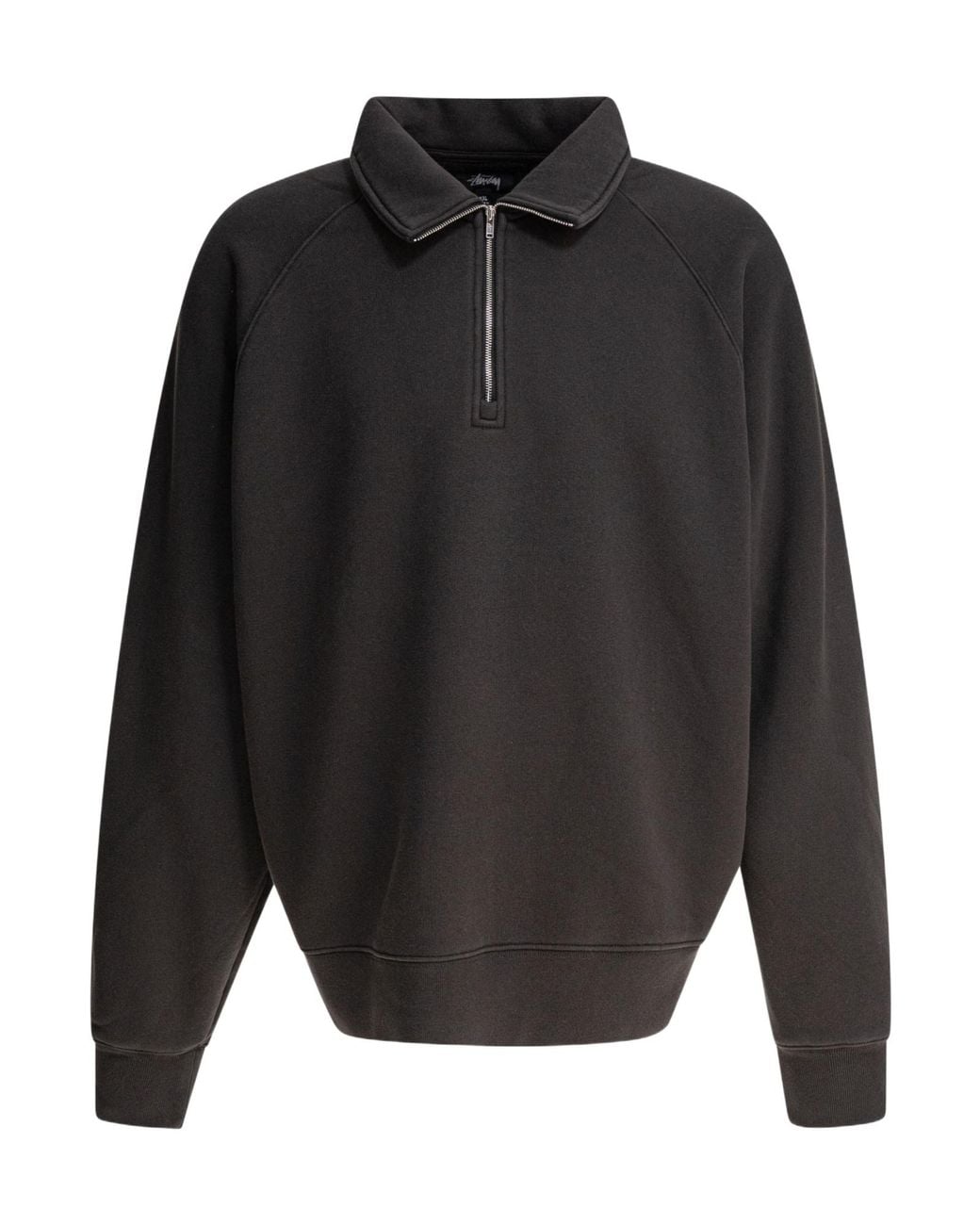 Stussy Gray Stüssy Relaxed Half-Zip Sweatshirt for men
