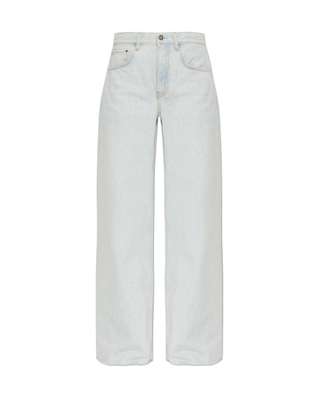 Anine Bing Gray Lewis Frayed Jeans