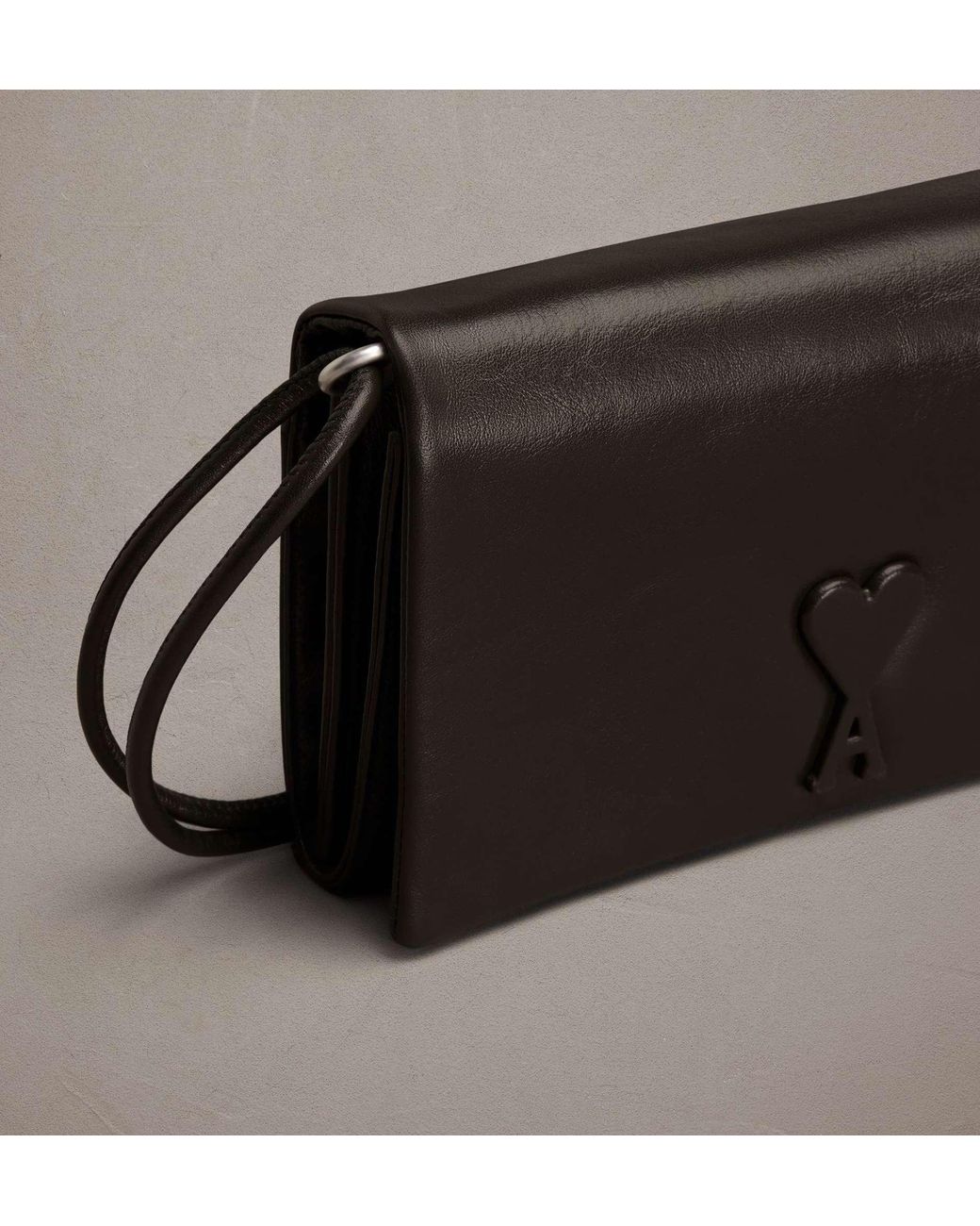 AMI Black Voulez-Vous Strap Wallet for men