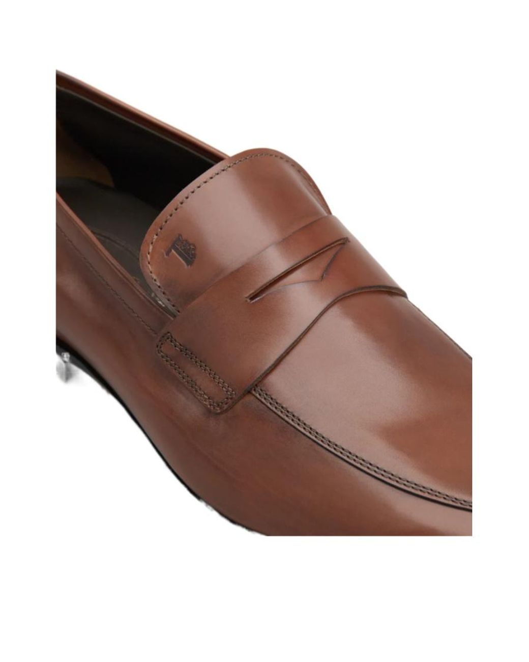 Tod's Brown Logo-Embossed Slip-On Loafers for men