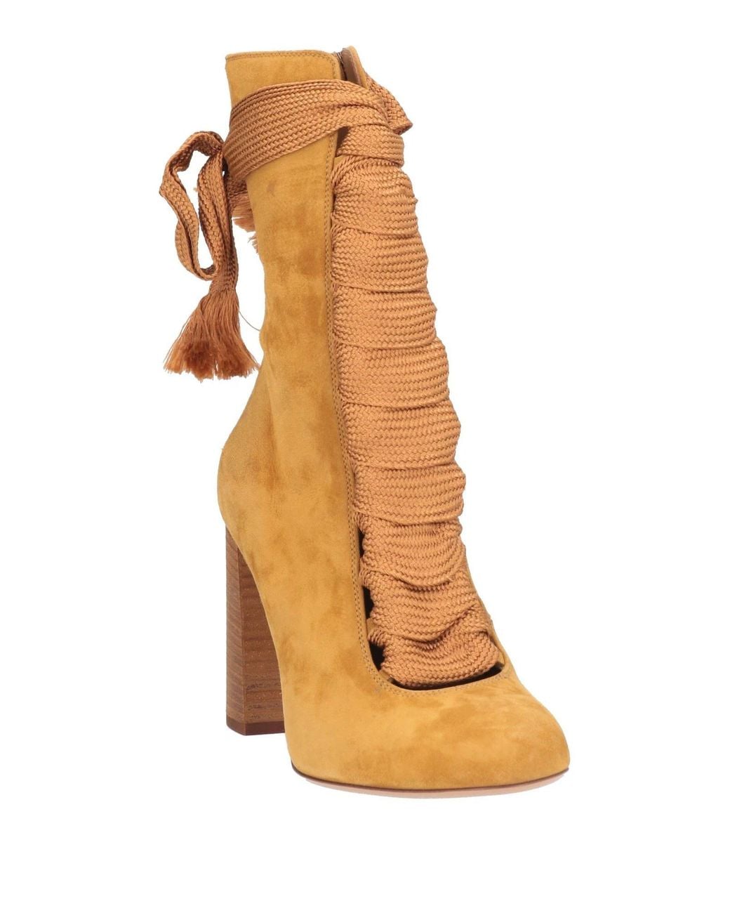 Chloé Brown Minimalist Lace-Up Ankle Boots