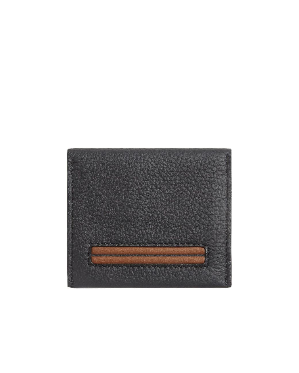 Zegna Gray Foldable Card Case for men