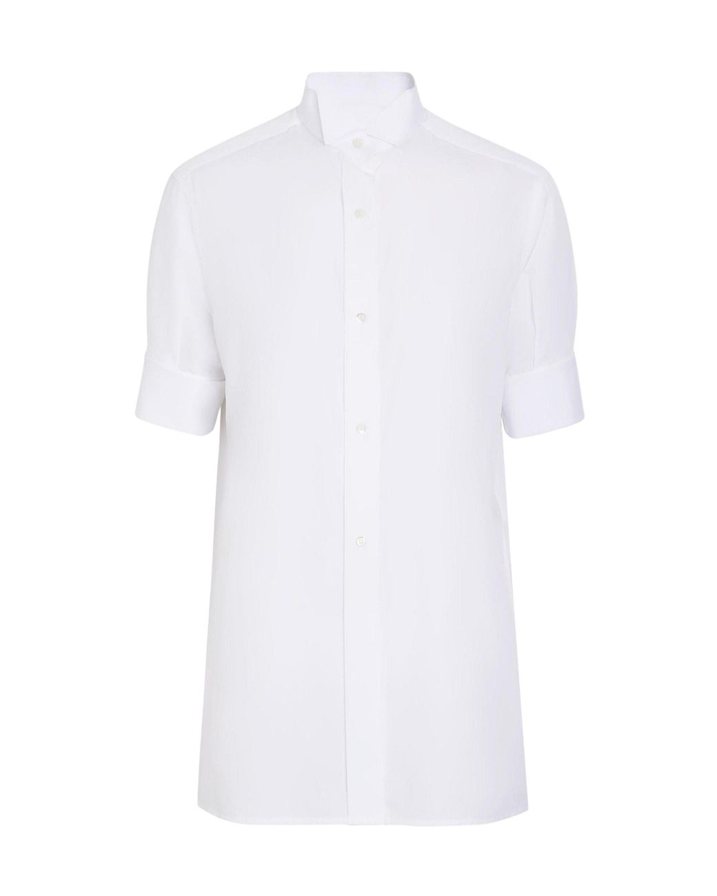 Maison Margiela White High-Necked Cotton Shirt
