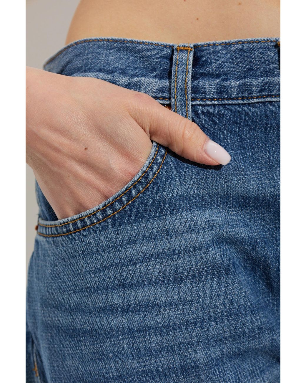 Re/done Blue Beau Straight-Cut Jeans