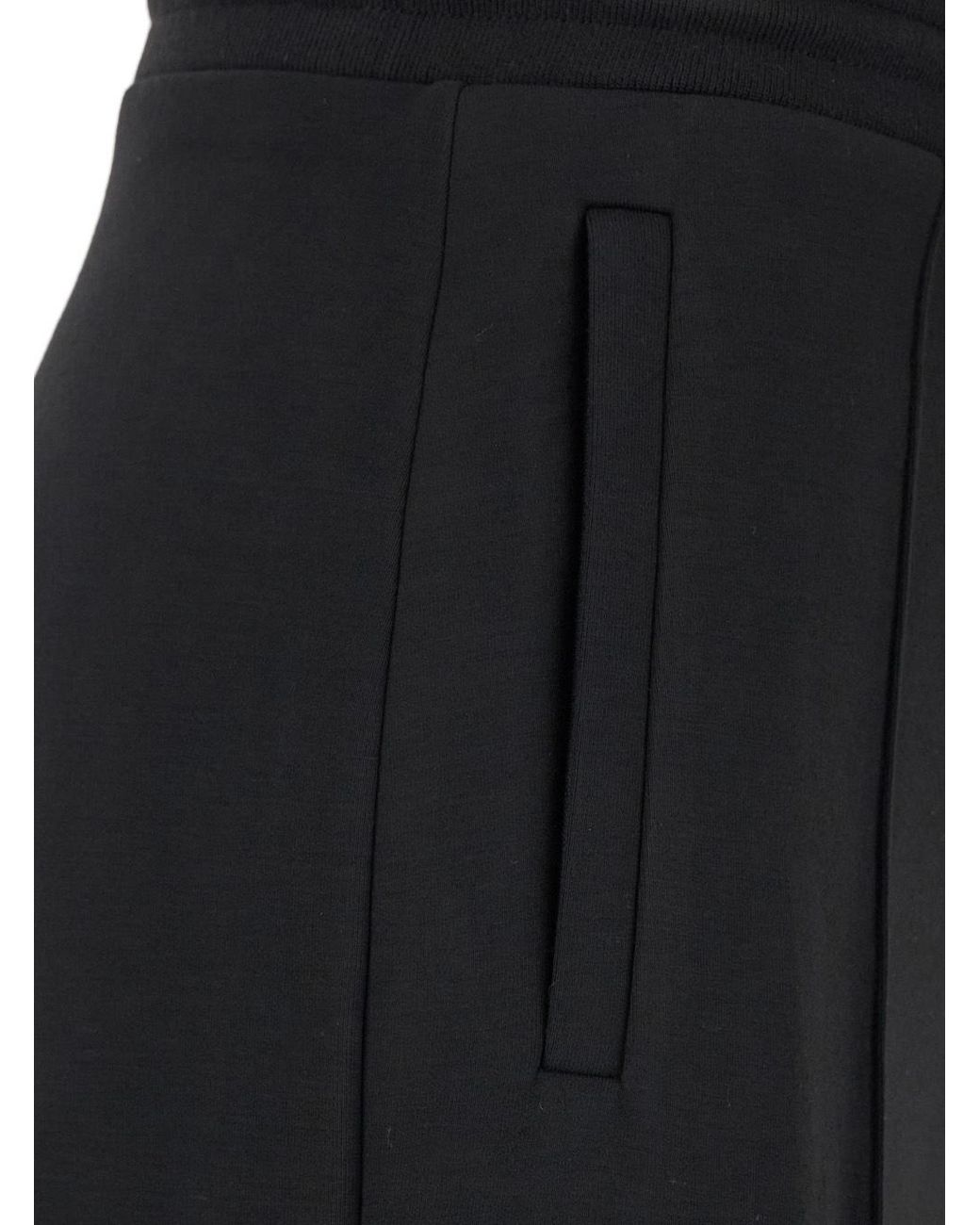 Theory Black High Waist Drawstring Track Pants