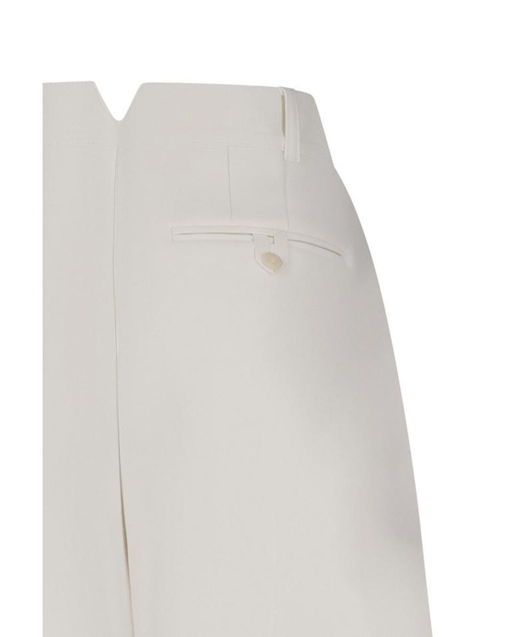 Jacquemus White The Ovalo Curved Leg Trousers