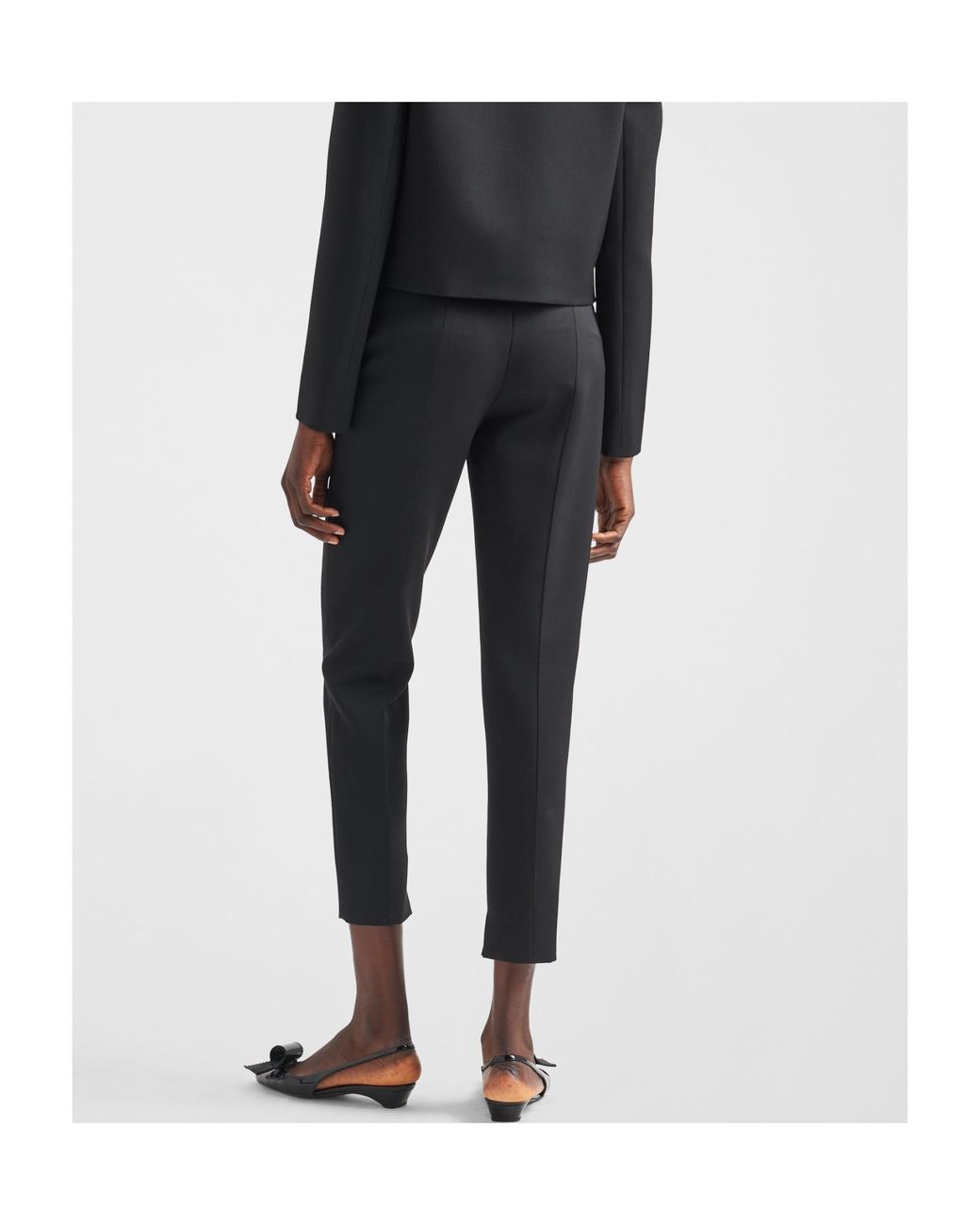 Prada Black Front Pocket Tailored Trousers