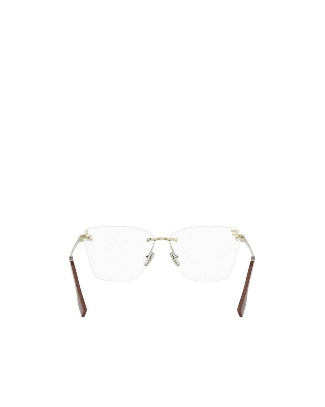 Fendi White Eyewear Rectangle Frame Glasses