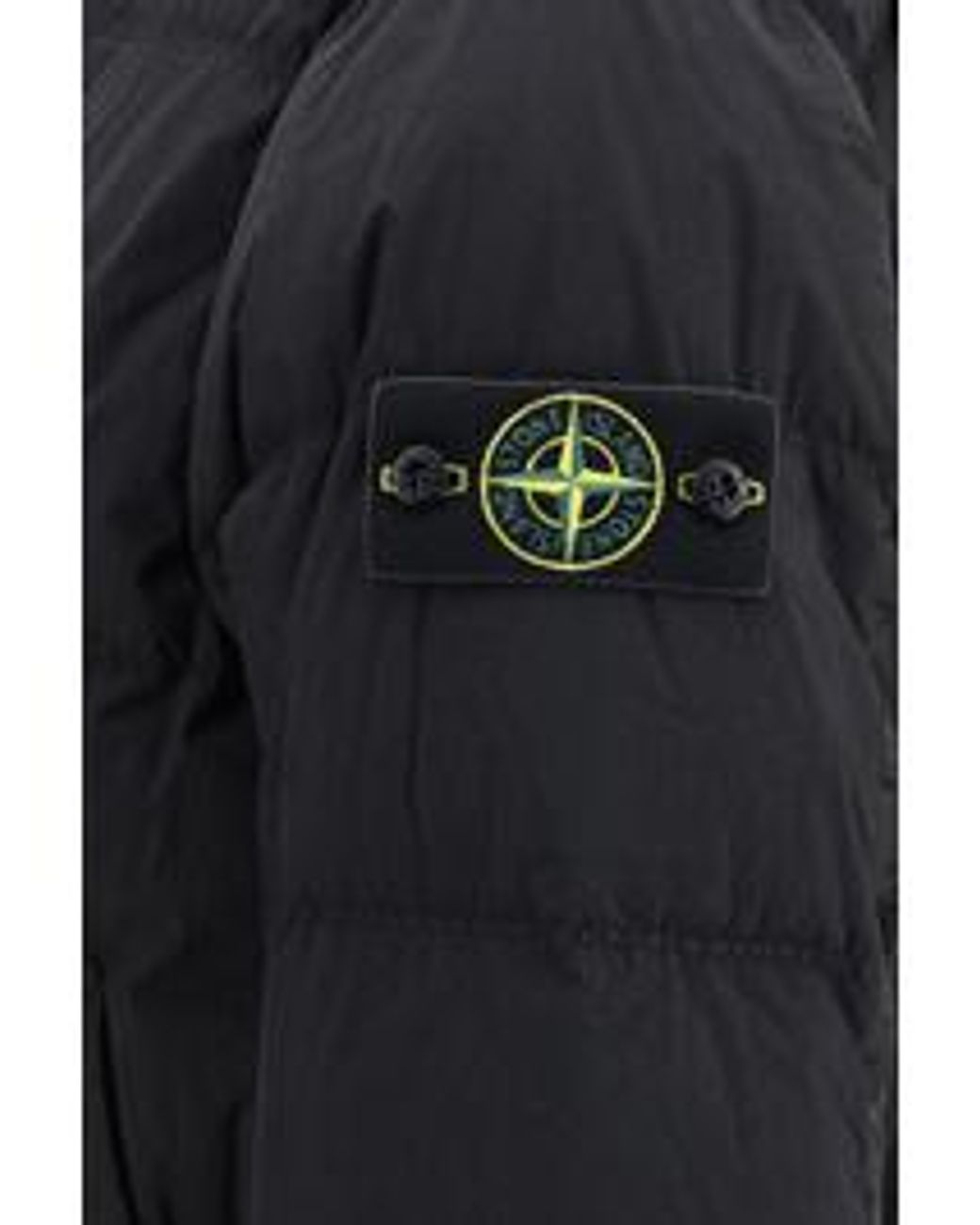 Stone Island Black Compass-Badge High-Neck Jacket for men