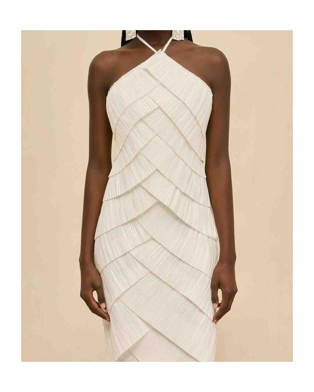 Cult Gaia White Patrizia Fringe Dress