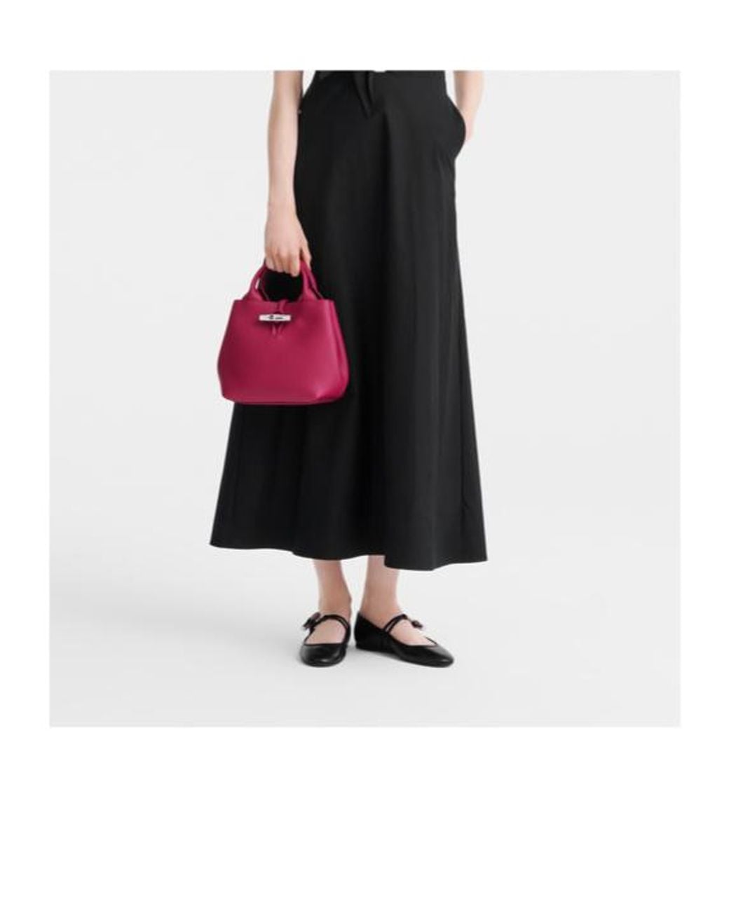 Longchamp Red S Le Roseau Tote Bag