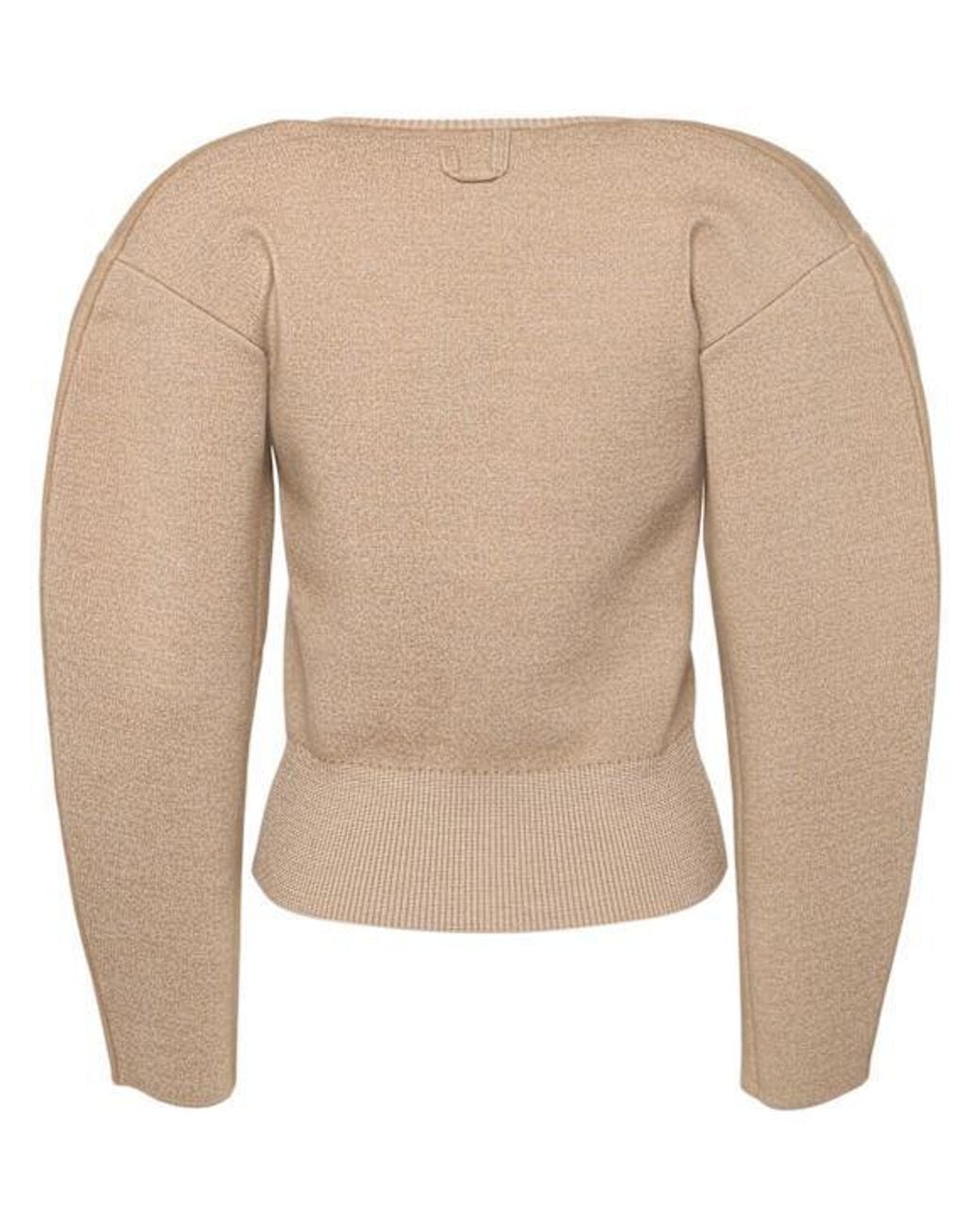 Jacquemus Natural Le Gilet Doppio Wool Blend Cardigan