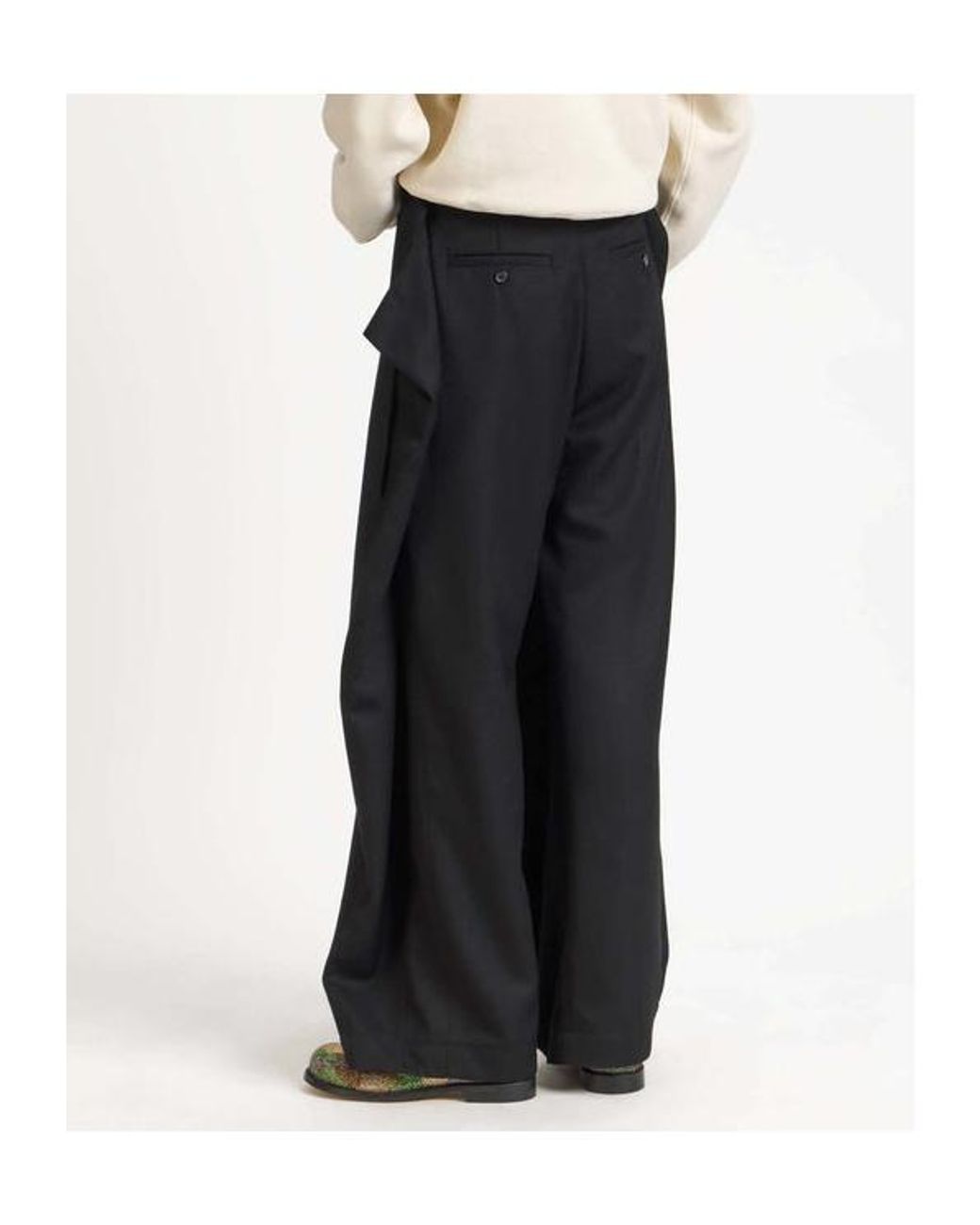 J.W. Anderson Black Jw Anderson Fold Over Trousers