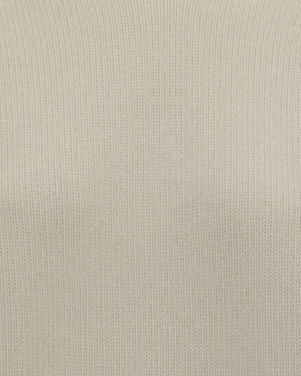 Bottega Veneta White Ribbed Stand-Collar Knitted Top