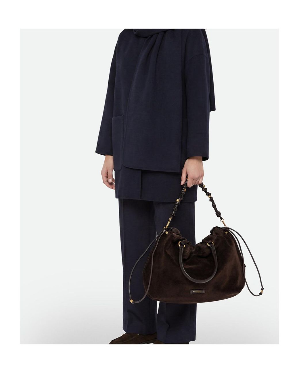 Gianni Chiarini Black Pleated Handbag