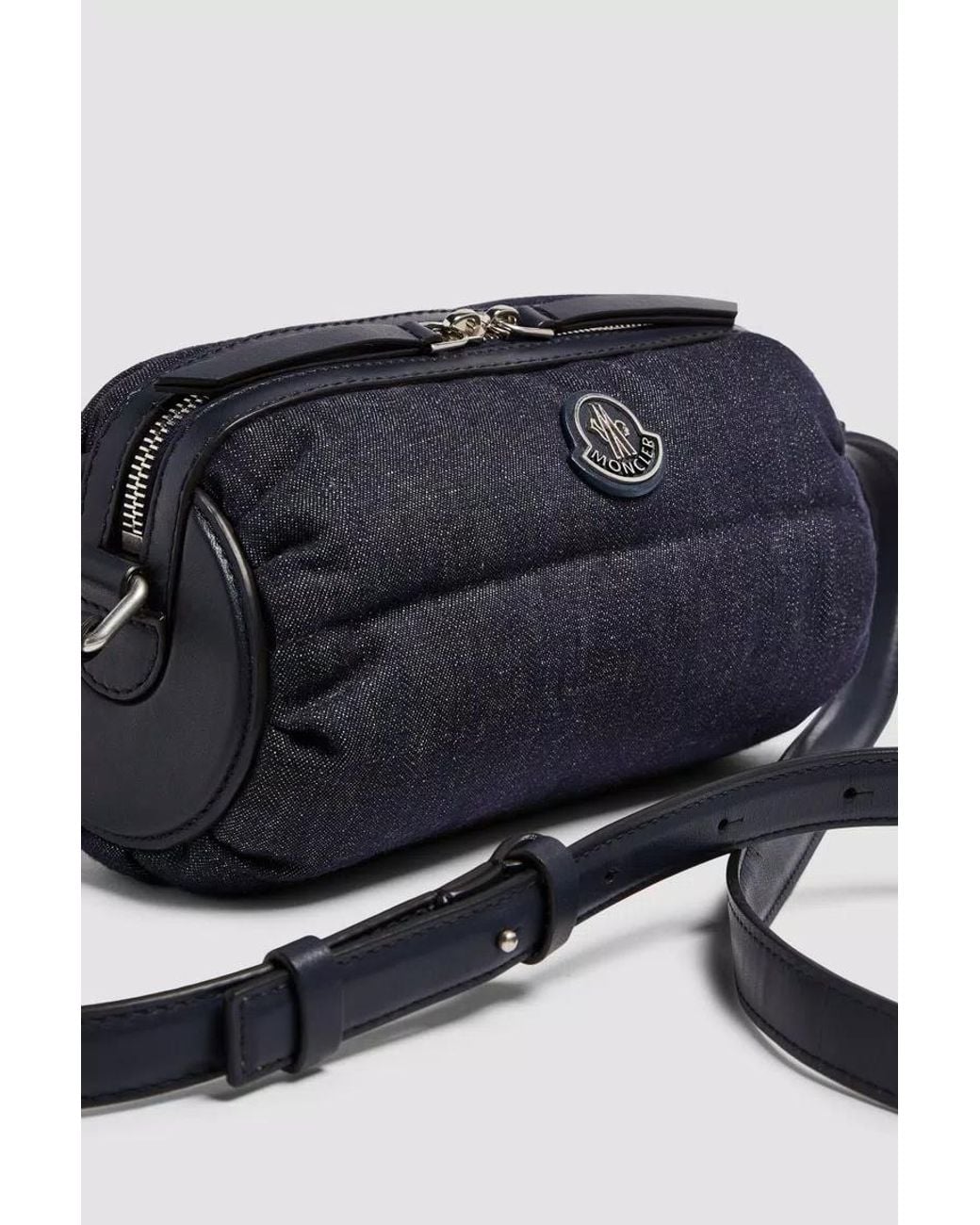 Moncler Black New Keoni Denim Cross Body Bag