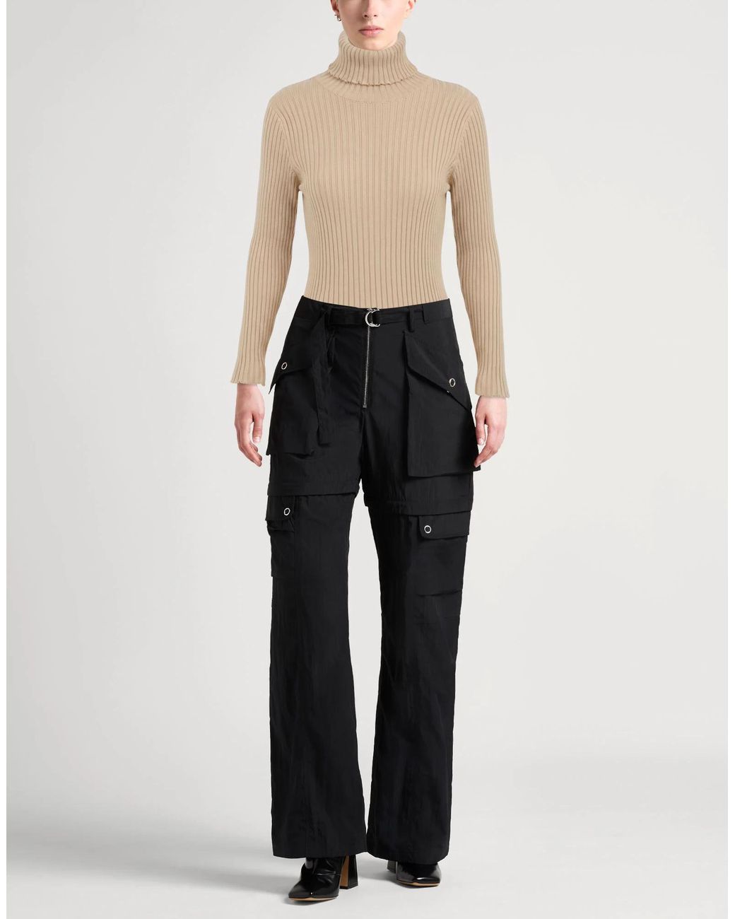 MM6 by Maison Margiela Natural Solid High-Neck Knit Base Layer