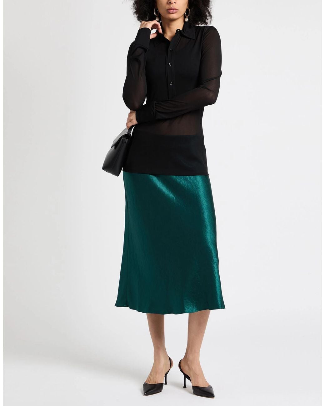 Saint Laurent Black Solid Colour Shirts Blouses