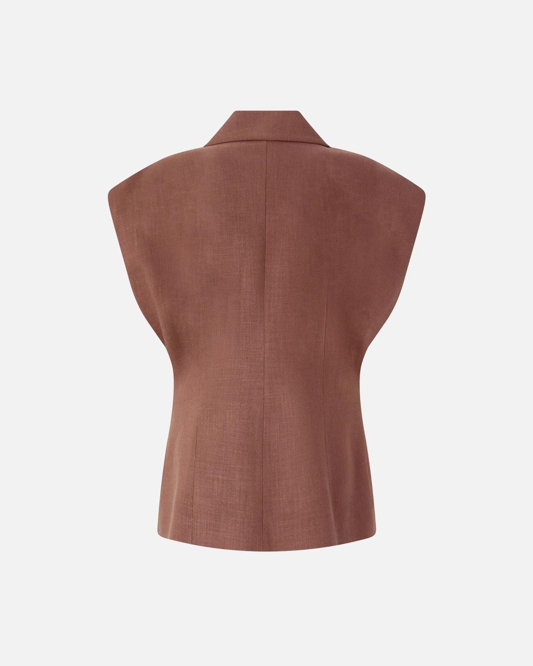 Pinko Brown Single-Breasted Sleeveless Blazer