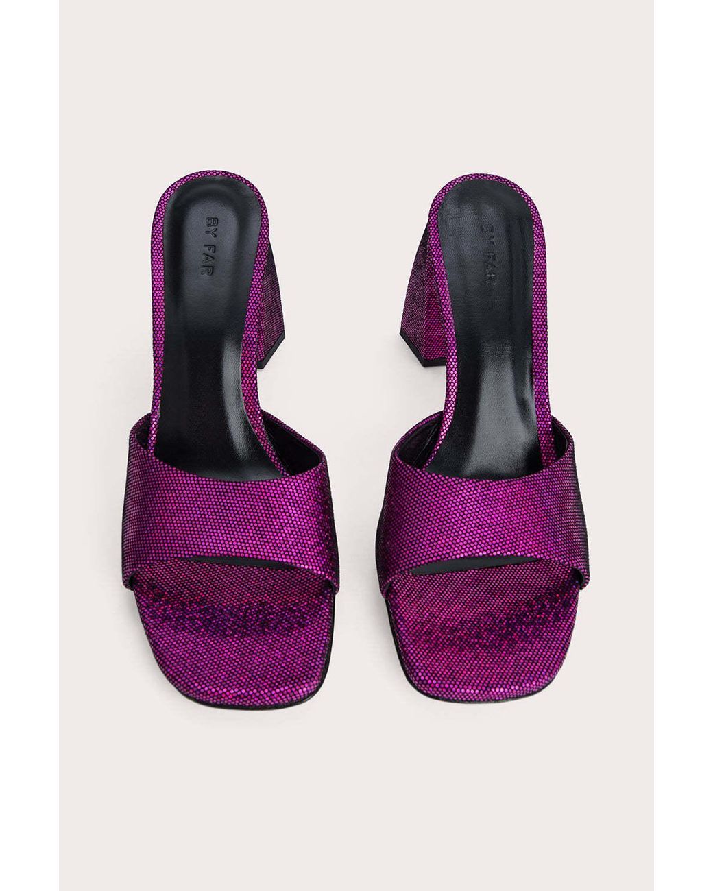 By Far Purple Michel Slip-On Sandals