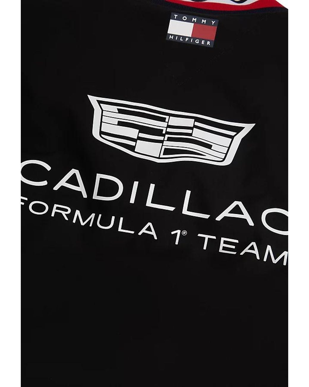 Tommy Hilfiger Black X Cadillac Formula 1 Logo-Embroidered Bomber Jacket for men