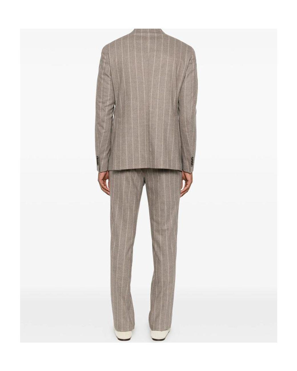 Tagliatore Brown Long-Sleeved Suit Jacket And Trousers Set for men