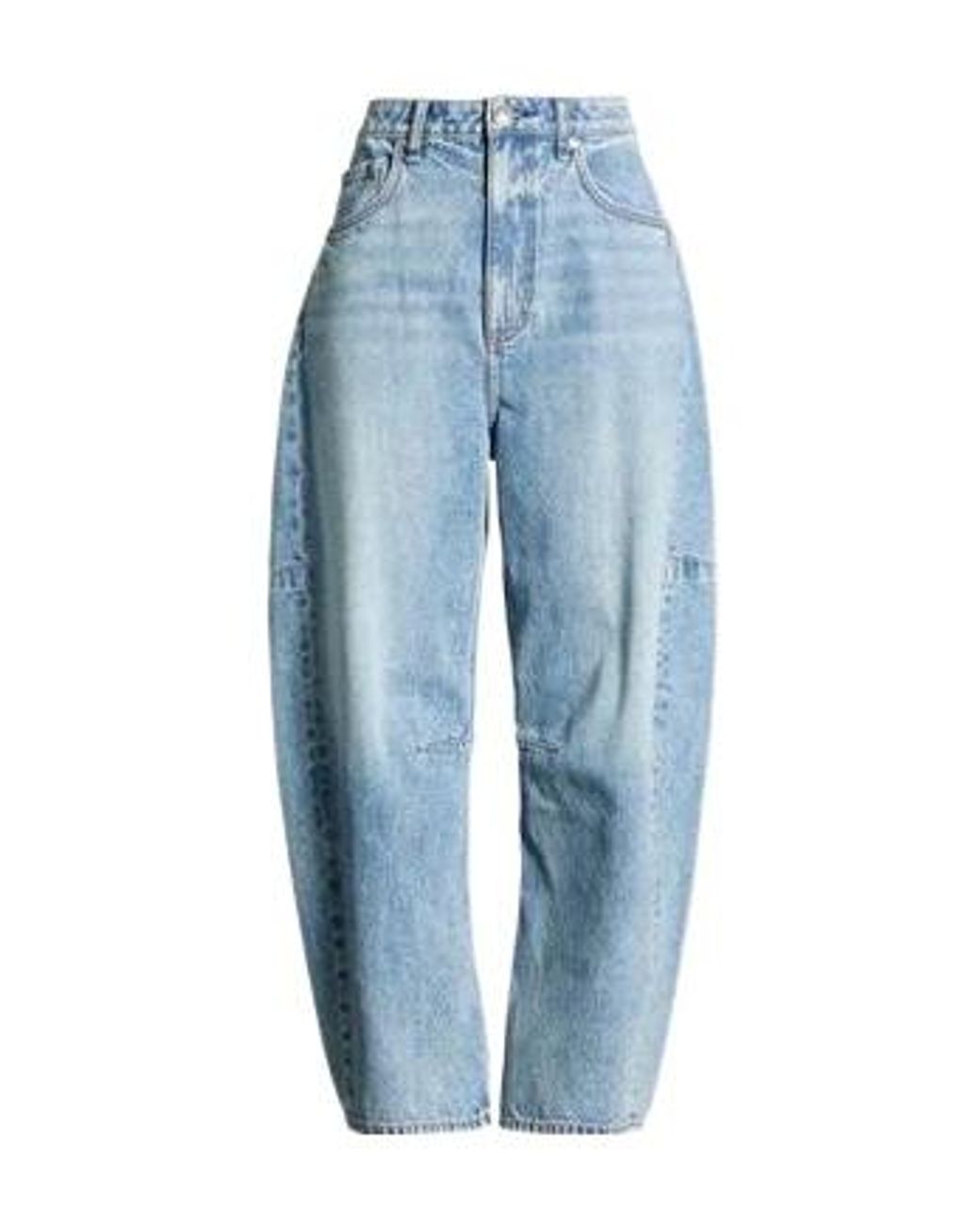 Rag & Bone Blue High-Waist Cargo Jeans