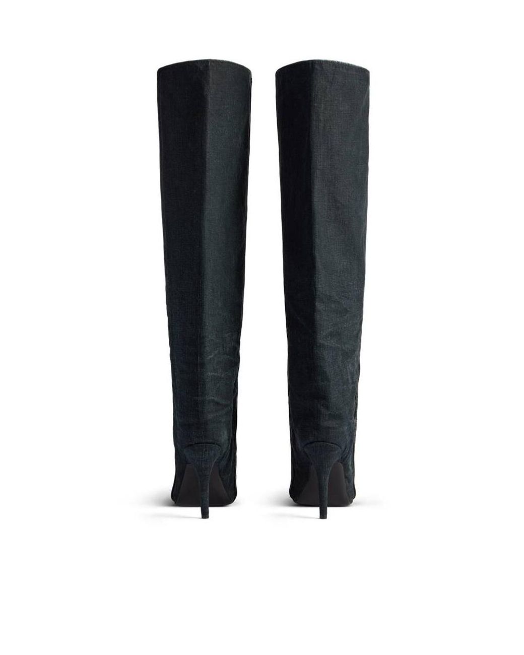 Balenciaga Black New Wader Distressed Boots