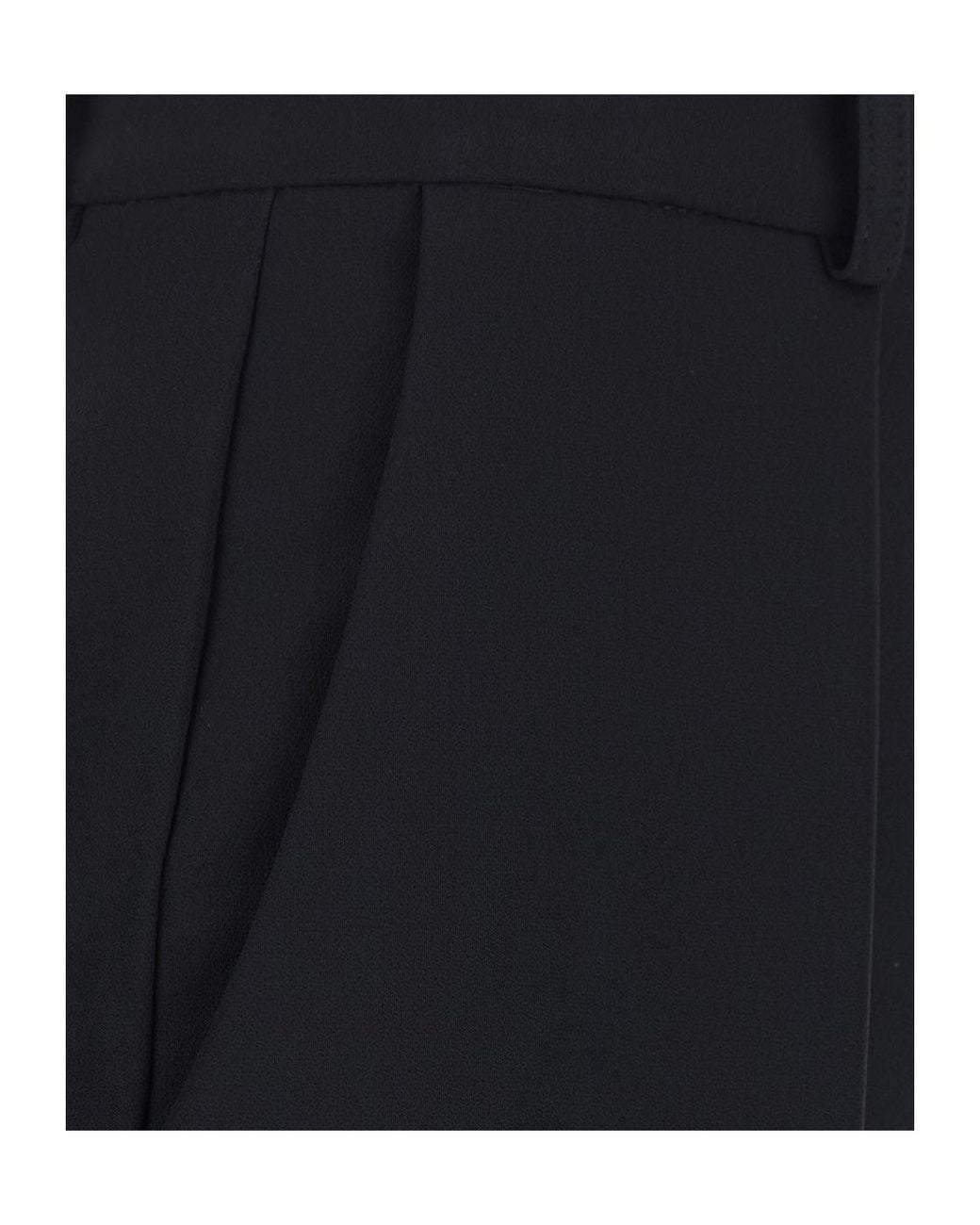 Elisabetta Franchi Black Pleated Straight-Leg Pants