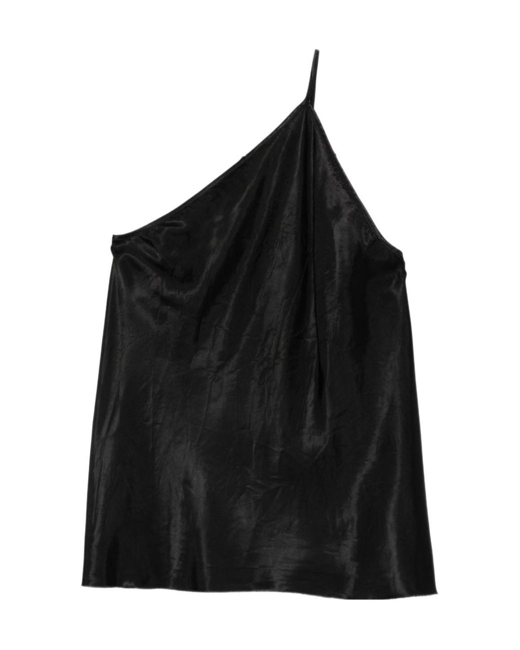 Rick Owens Black One-Shoulder Top