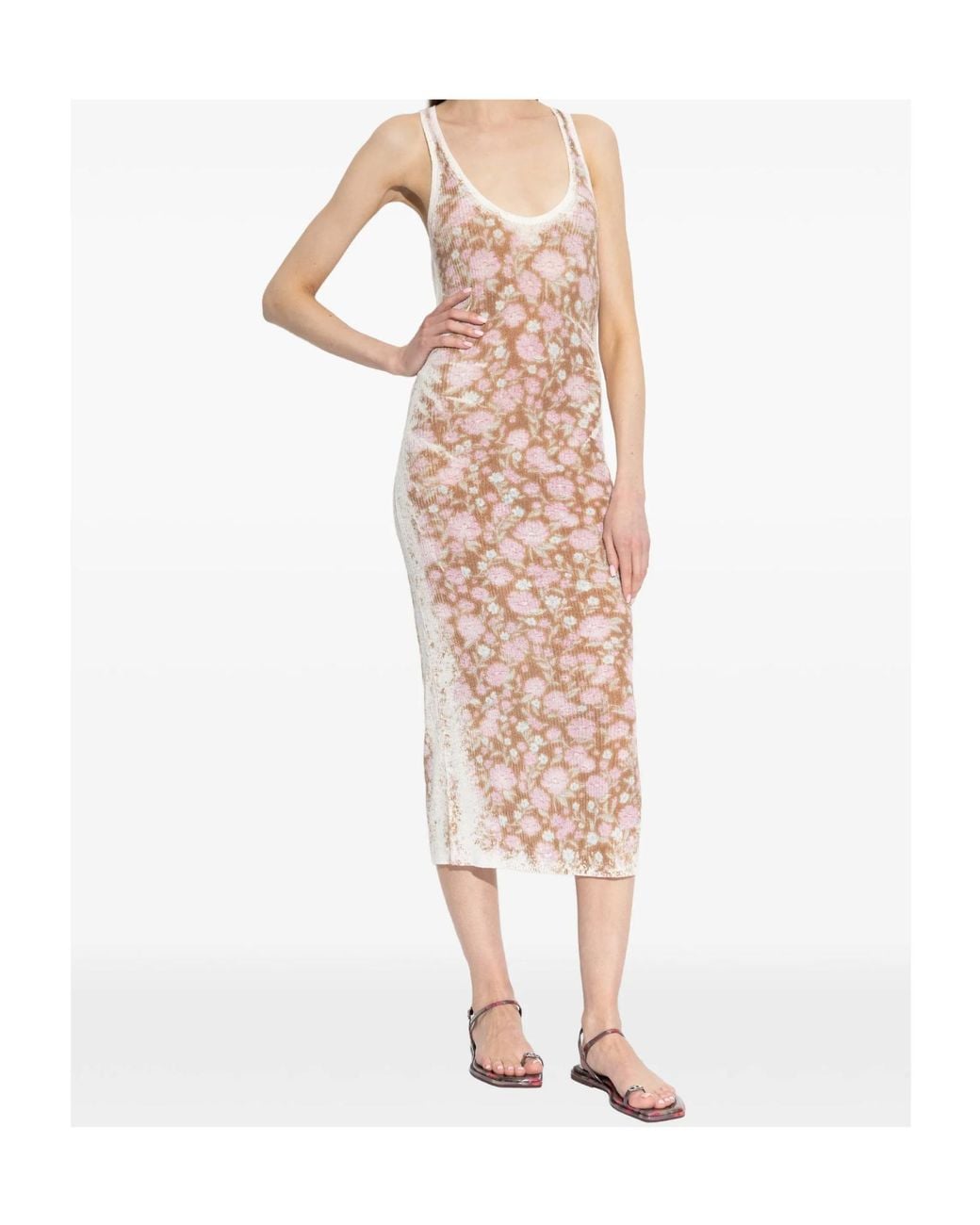 DIESEL Pink Blom Sleeveless Dress